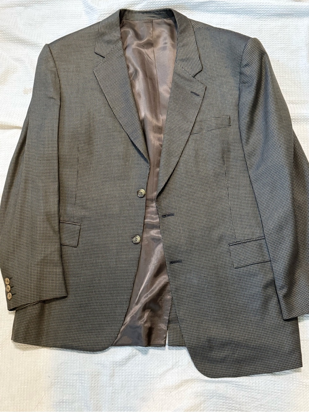 Black Men's Brown-Gray Houndstooth Sport Coat